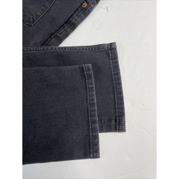 Duer Mens 30x27 Black Denim Jeans Button Fly Skinny Leg - Picture 3 of 6